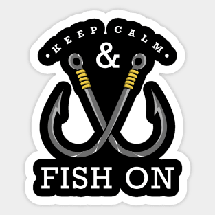 Fishing with Fish hook Sticker